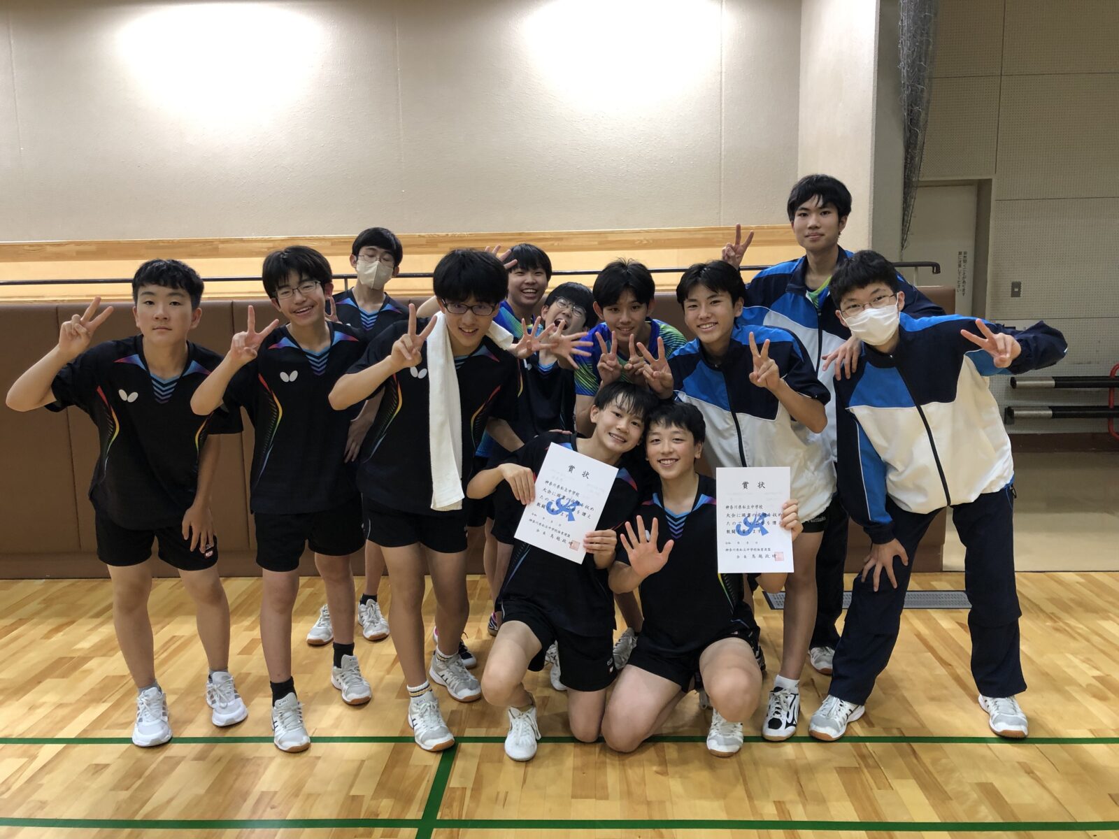 中学男子卓球部　神奈川県私立中学生卓球大会で大活躍！①